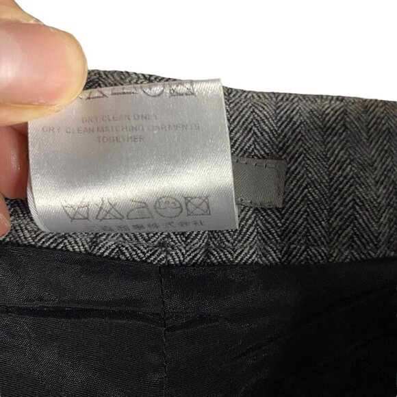 Jaeger Women's Gray Wool Blend High Waisted Straight Leg Pants - Picture 8 of 8